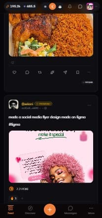 Pipoke feed on mobile